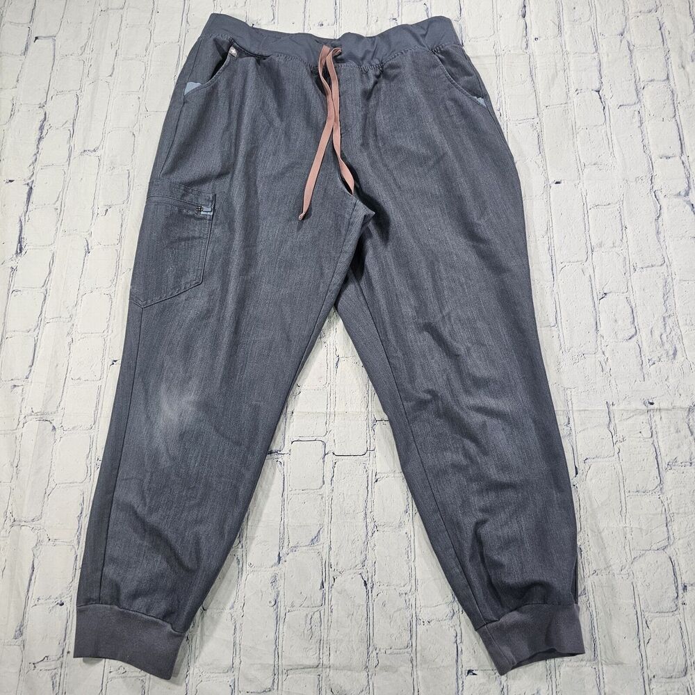 Figs WOMENS SIZE XXL Scrub Pants Zamora Jogger Gray W23SW2017 Medical Nurse RN